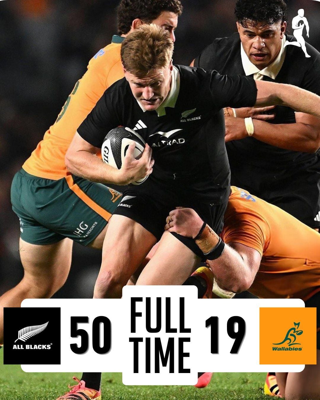 Aplastante triunfo de los All Blacks ante los Wallabies en la Bledisloe Cup