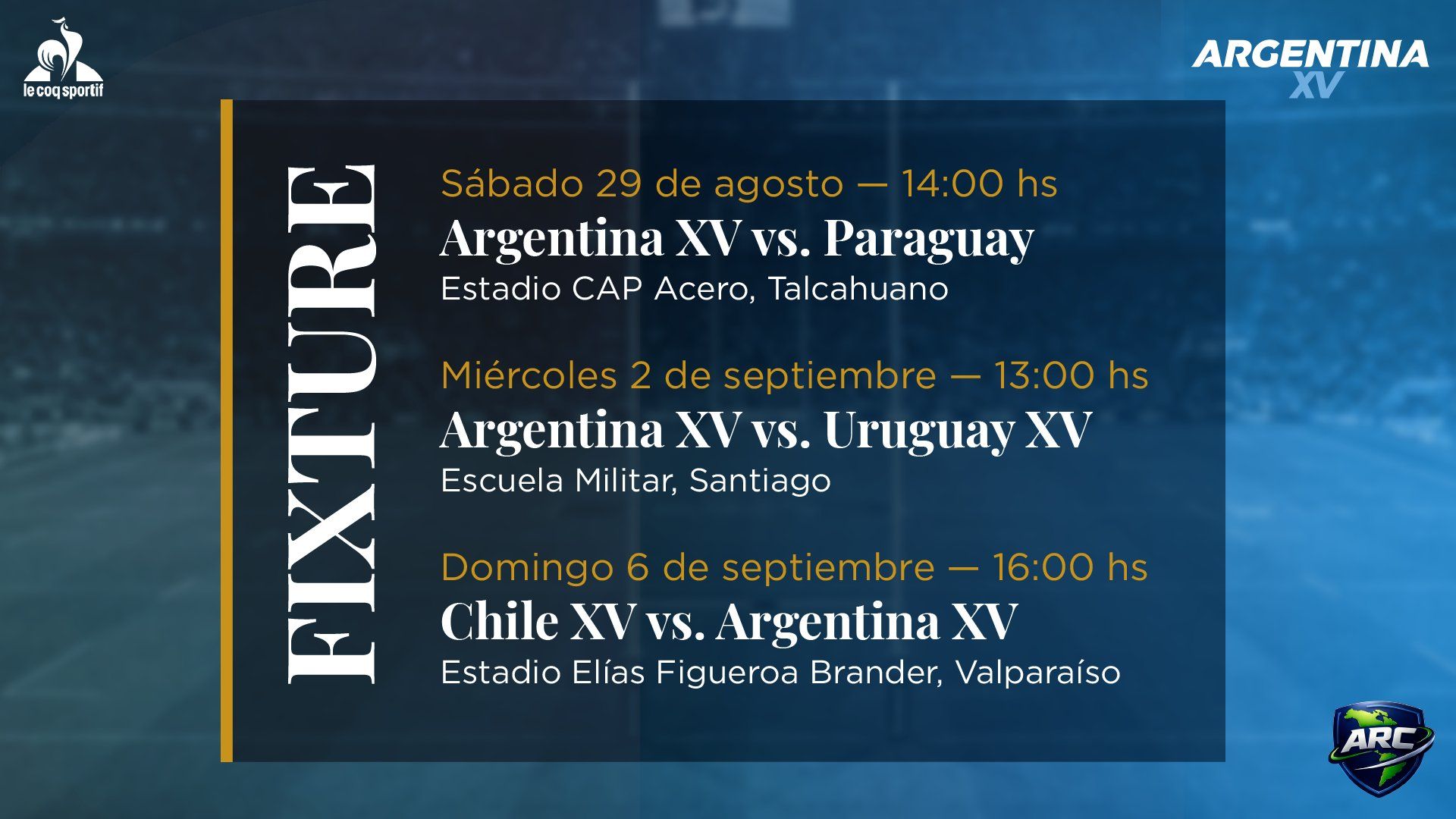 DARÁ COMIENZO ESTE SÁBADO UNA NUEVA EDICIÓN DEL AMÉRICA RUGBY CHAMPIONSHIP