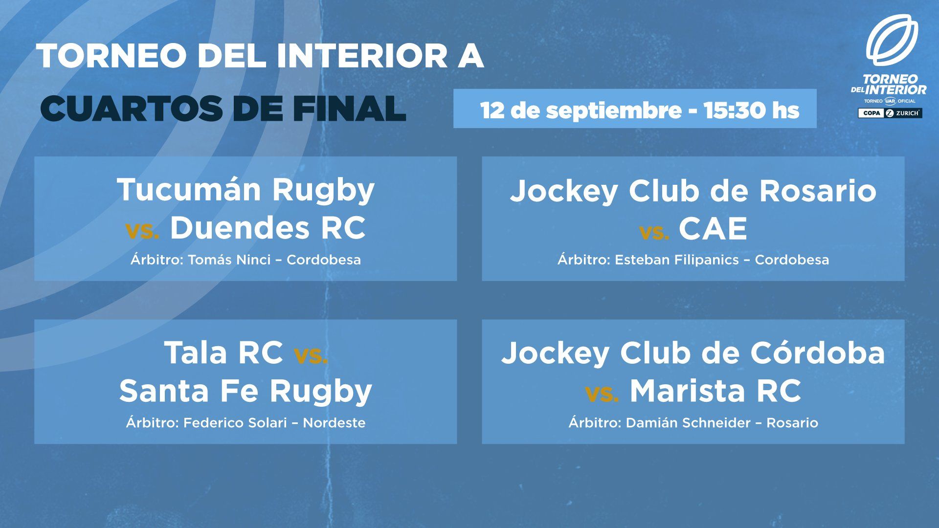 SE DEFINE EL TORNEO DEL INTERIOR B Y ADEMÁS SE JUEGAN LOS CUARTOS DE FINAL DEL A Y EL REPECHAJE