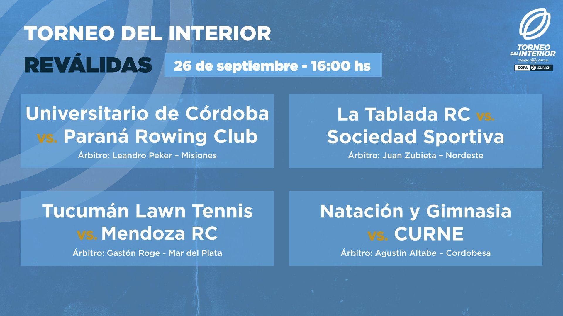 LAS REVÁLIDAS TAMBIÉN TENDRÁN ACCIÓN DURANTE ESTE SÁBADO
