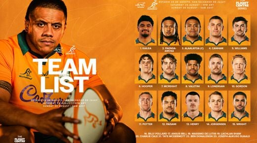 LOS WALLABIES Y SU FORMACIÓN PARA JUGAR CON LOS PUMAS EN JUJUY