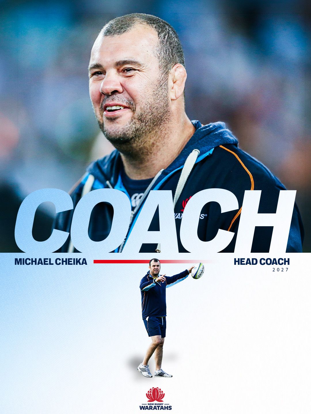 MICHAEL CHEIKA VUELVE AL RUEDO PARA DIRIGIR A WARATAHS EN EL RUGBY UNION