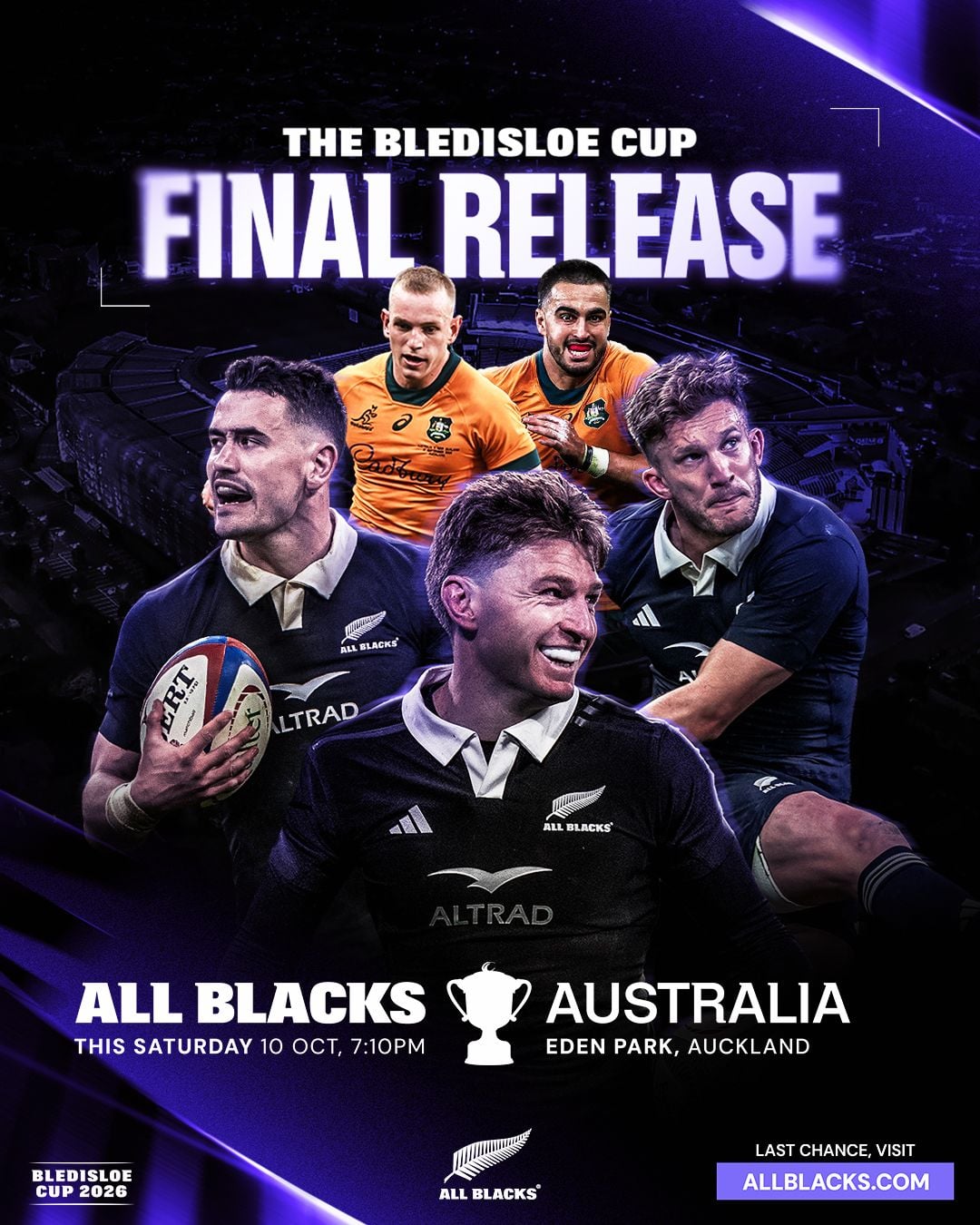 En la madrugada del sábado la Bledisloe Cup pone primera