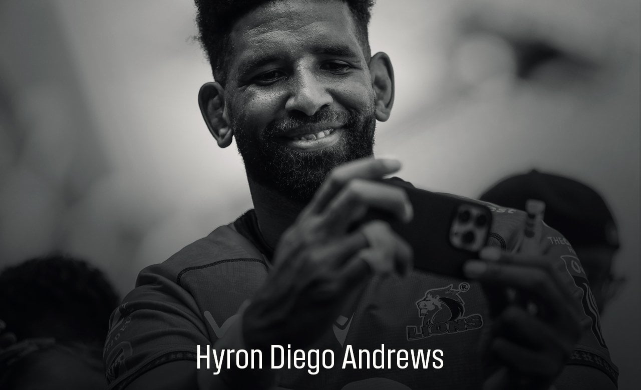 Falleció Hyron Diego Andrews jugador de Lions en la víspera del partido con La Rochelle por el debut en la Champions Cup