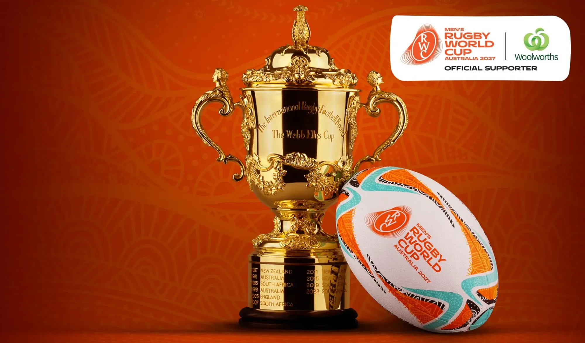 Woolworths es nombrada patrocinadora oficial de la Copa Mundial de Rugby Masculina de 2027 y de la Copa Mundial de Rugby Femenina de 2029.